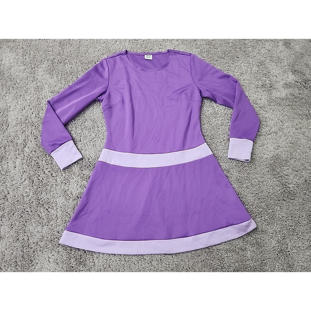 Scooby-Doo! Daphne Blake Cosplay Dress Womens L Purple Long Sleeve Mini